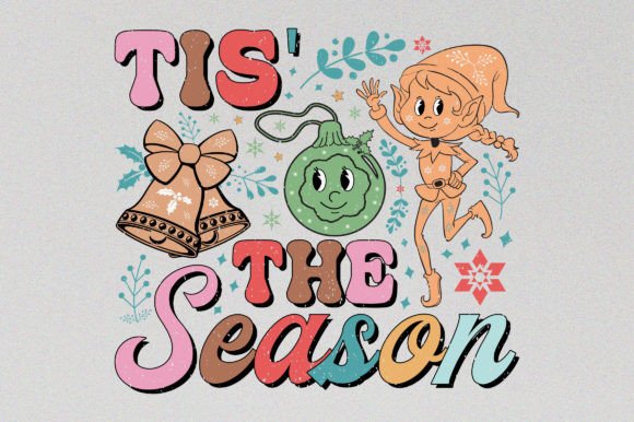 A Retro Christmas SVG Asset: Polishing Seasonal T-Shirt Designs