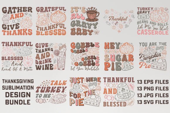A Thanksgiving Sublimation Bundle for Elevated Editorial Graphics