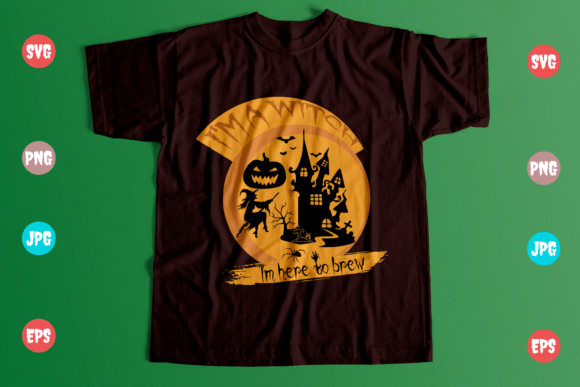 A Witch Design for Halloween Graphics & Print Templates