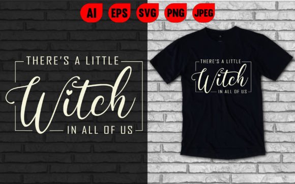 A Witch T-Shirt Design for Crafters and Small Halloween Collections
