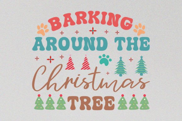 Barking Christmas Dog Graphics for Seasonal T-Shirt Designs