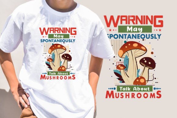 Evaluating the Mushrooms Modern T-Shirt SVG Graphics Asset