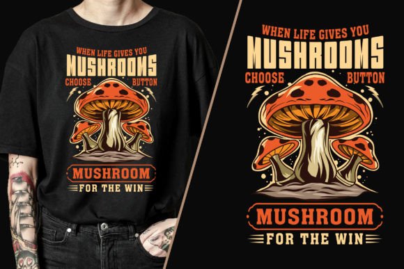 Graphic Review: Button Mushrooms for Win as Branding Asset