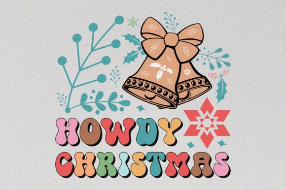 Howdy Christmas Retro SVG Graphics for T-Shirt Designs