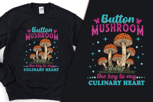 Mushrooms Culinary Heart Cool Graphics for T-Shirt Designs