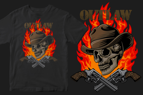 Outlaw Cowboy Skull Graphics: A T-Shirt Design Brand Review