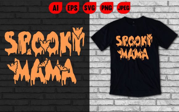 Reviewing the Spooky Mama Halloween T-Shirt Design for Embroidery